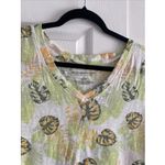 The Sweatshirt Project Cotton V Neck Large Sleeveless Blouse NEW Vacation‎ Palm Photo 2