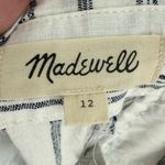 Madewell  Linen Cotton‎ Paperbag Waist Striped Pants Size 12 Nautical Beachy Photo 2