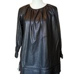 NWT DOLCECABO Womens Tunic/mini dress Size XS Black Faux Leather Photo 1