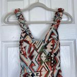 AUTUMN ADEIGBO Keava Sleeveless Tribal Jaquard Criss Cross Back Mini Dress 0 Brown Photo 4