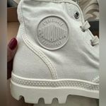 Palladium PAMPA HI high top lace up boots/sneakers , size 8.5 white on white Photo 5