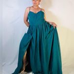 Azazie  Teal Maxi Dress with Spaghetti Straps Photo 0