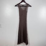 Tommy Bahama Brown Open Knit Maxi Dress Cover Up Cotton Linen Blend Women's XXS Photo 1