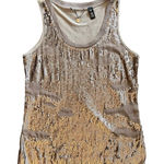 BKE ⭐️ Boutique grayish taupe sleeveless sequined tank top shirt size small y2k Photo 0