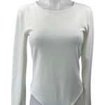 Aritzia Babaton Contour Women's White Long Sleeve Tee T-shirt Bodysuit Top Sz L Photo 0