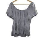 Torrid Lilac Linen Puff Sleeve Shirred Bodice Blouse Women's Size 3X 22/24 Photo 5