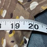 Haven + Blair Multicolor Long Sleeve Abstract Button Down Blouse Top Sz M Brown Size M Photo 9