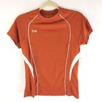 Tyr. Womens Tech Tee Shirt Top Mesh Breathable Crew Neck Burnt Orange S Photo 0