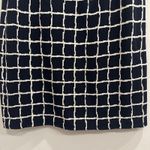 St. John VTG  Black Ivory Grid Windowpane Plaid Stretch Knit Pencil Skirt Size XS Photo 3