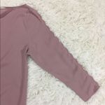 H&M Mauve Blush Pink Scalloped Long Sleeve Shift Dress Size 2 Photo 4