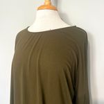 Umgee USA Olive Army Green Longsleeve Asymmetrical Top Photo 1