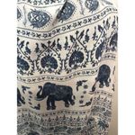 ELEPHANTS Duster Kimono Cardigan Coverup Boho Tassels ONE SIZE Blue Photo 3