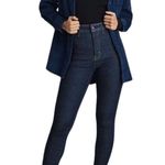 Everlane The Way High Clean Front Dark Indigo Blue Stretch Skinny Jeans Size 26 Photo 1