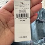 American Eagle High Waisted Paperbag Soft Shorts NWT size Medium Denim Pleated Photo 5