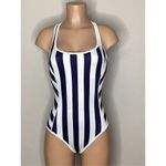 Tommy Bahama New.  navy and white stripe active swimsuit. 4. Retails $155 Photo 2