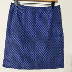 L.L.Bean Women Size 6 Favorite Fit Blue Geometric Print Knee Length Skirt Photo 0