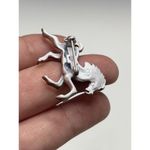 Vintage Enamel Horse Pin Brooch‎ Brown Running Horse Tiawan Retro Photo 5