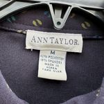 Ann Taylor Vintage  Navy Blue Polyester Spandex Button Collar Shirt Size Medium Photo 2