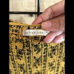 Active USA Womens Jumpsuit Medium Yellow Black Off Shoulder Wide Leg Boho Photo 4