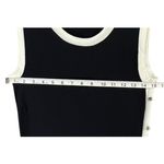 La Madona Y2K Tank Knit Dress M Black White Buttons Stretch Sporty Minimalist Size M Photo 6