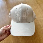 Wife Life Cream Baseball Hat, Embroidered Bridal Accessories, One Size Photo 1