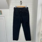 American Eagle  Black Distressed Denim Mom Jeans Size 10 Photo 8