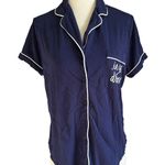 Kate Spade Navy Blue In Your Dreams Pajama Top Women Sleepwear Size Small 75-15 Photo 0