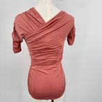 EXPRESS body contour bodysuit small ruched short sleeve smoothing sculpt NEW Photo 2