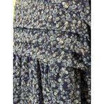 Trixxi Navy Blue Floral Print Square Neck Puff Sleeve Ruffle Tiered Dress Medium Photo 8