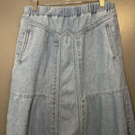 Ebossy Skirt Womens XL Blue Denim A Photo 0