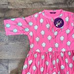 NWT! Cotton Candy Muslin Flare Dress Magic School Bus Dress Mrs. Frizzle Pink Size L Photo 3