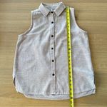 Unique Vintage Vintage Woven 100% Cotton Sleeveless Button Up Unique Batik Sz M Earthy Indie Photo 9