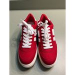Madden Girl  Red Platform Sneakers White Stripe Lace Up Size 8.5 Photo 5