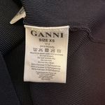 Ganni  Evangel Ruffled Cold Shoulder Knit Top Black Photo 8