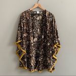 Panache Accessories Dixie Kimono Black Paisley Mustard Fringe One Size Photo 3