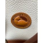 Dooney & Bourke Vintage Dooney & Bourke Leather Satchel Handbag Cream Tan Trim Photo 3