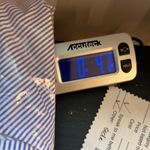 Talbots Womens Blouse Size XL Classic Coastal Stripe Side Zip Business Comfy Photo 12