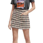 Scotch & Soda Scotch & Soda Short Mini Tweed Pocket Front A Line Skirt Combo T Multi Color Lg Photo 0