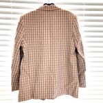 Sandro Paris Blush Beige Plaid Double Breasted Long Women Blazer size 10 / EU 40 Photo 1