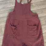 New in mauve gauzy pocket romper overalls boutique large shorts Purple Photo 0