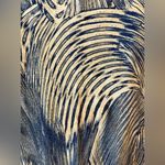 Chico's Chico’s Blue Short Sleeve Top Brushstroke Abstract Art All-Over Print Shirt 3 Photo 3