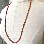 Trifari Vintage gold tone red twisted rope necklace Photo 1