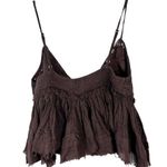 Aeropostale Brown Lace Fairy Flowy Boho Bohemian Ethereal Crop Blouse Size Large Photo 1