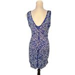 Vintage 90s Lacy Blue Embellished Sequin Paisley Print Dress Party Cocktail SzM Size M Photo 1