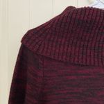 Iz Byer iZ‎ Byer women’s maroon thick knit cowl neck zip sweater XS Photo 7