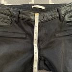 Maje  moto leather black denim zip skinny jeans Photo 10