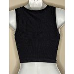 Offline by Aerie Ribbed Twist Front Medium Support Sports Bra Black Size S NWT!! Photo 2