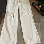 PacSun  90s Boyfriend Off White Ripped Jeans Size 27 Photo 4