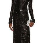 THE ATTICO Sequin Cut Out Chain Neck Gown in Black 42 4 Photo 2