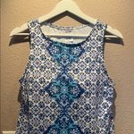 Lands' End New Lands’ End Women’s Tankini Top Blue White Size 12 NWT Photo 2
